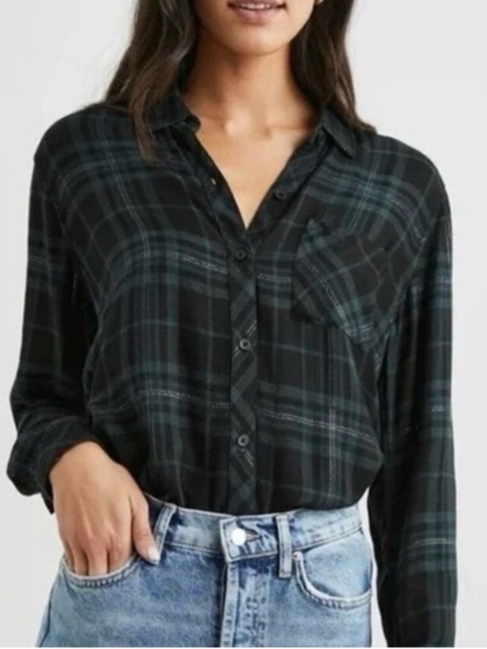 Rails - hunter shirt forest tinsel - size m
